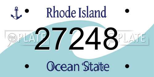 27248 Rhode Island License Plate