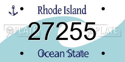 27255 Rhode Island License Plate