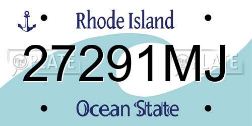 27291MJ Rhode Island License Plate