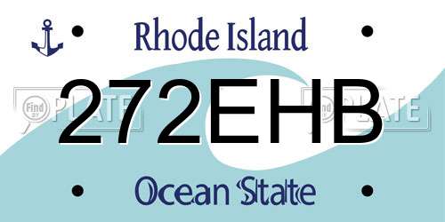 272EHB Rhode Island License Plate
