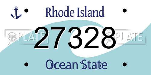 27328 Rhode Island License Plate