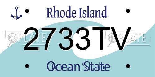 2733TV Rhode Island License Plate