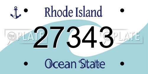27343 Rhode Island License Plate
