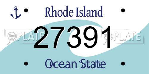 27391 Rhode Island License Plate