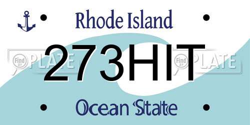273HIT Rhode Island License Plate