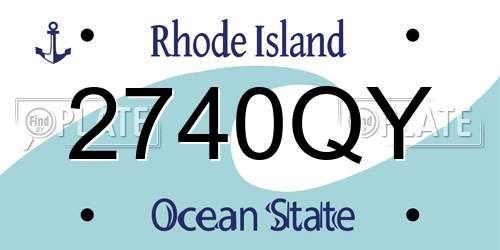 2740QY Rhode Island License Plate