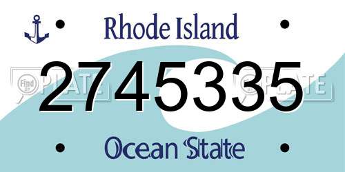 2745335 Rhode Island License Plate