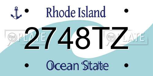 2748TZ Rhode Island License Plate