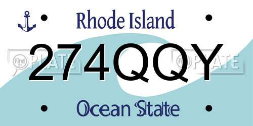 274QQY Rhode Island License Plate