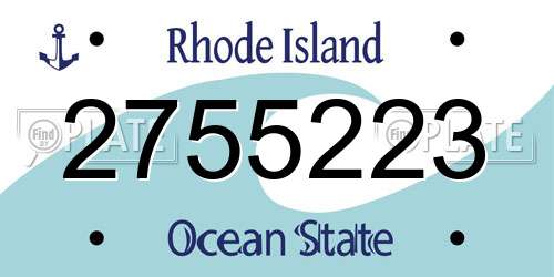 2755223 Rhode Island License Plate