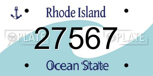 27567 Rhode Island License Plate