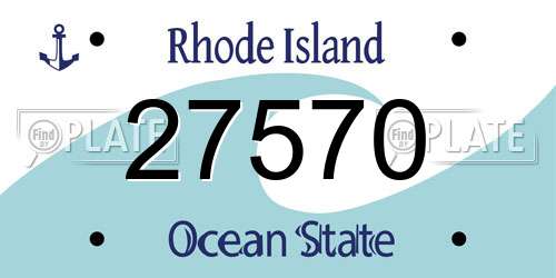 27570 Rhode Island License Plate