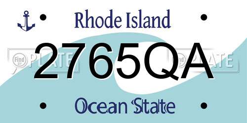 2765QA Rhode Island License Plate