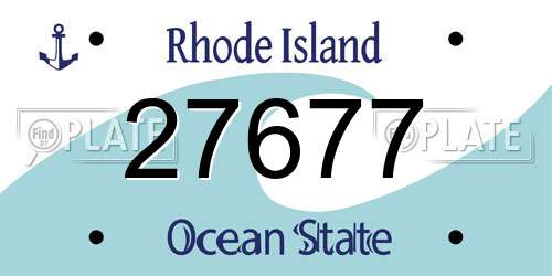 27677 Rhode Island License Plate