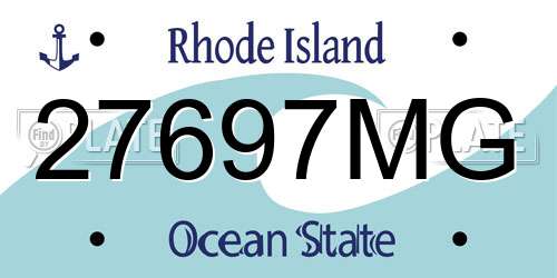 27697MG Rhode Island License Plate