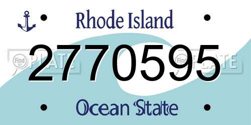 2770595 Rhode Island License Plate