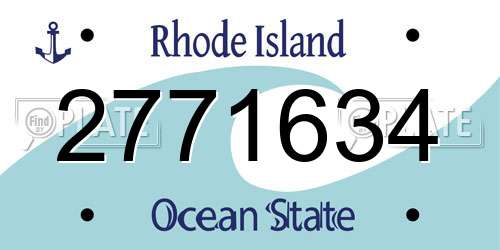 2771634 Rhode Island License Plate