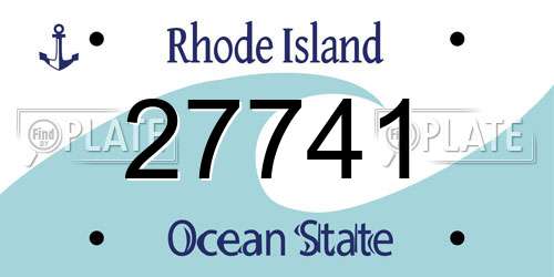 27741 Rhode Island License Plate