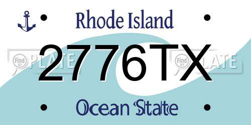 2776TX Rhode Island License Plate