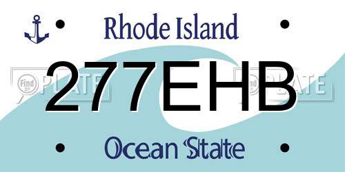 277EHB Rhode Island License Plate