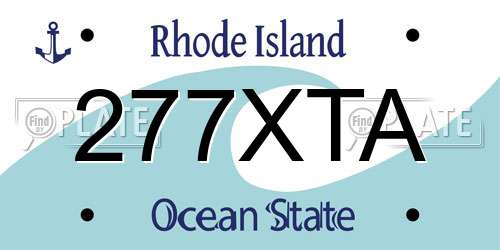 277XTA Rhode Island License Plate