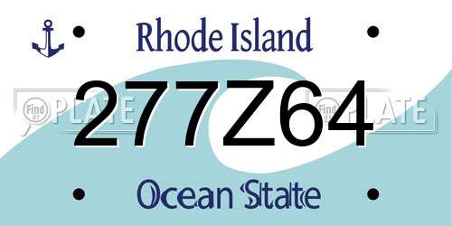 277Z64 Rhode Island License Plate