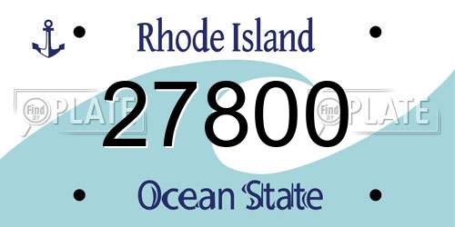 27800 Rhode Island License Plate
