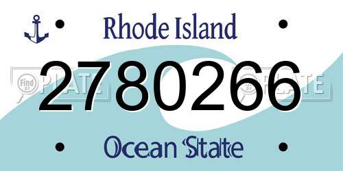 2780266 Rhode Island License Plate
