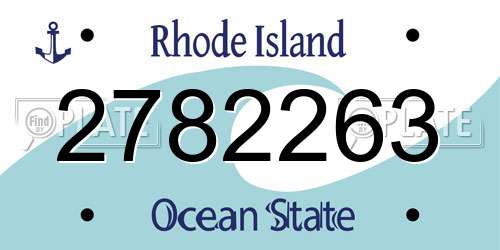 2782263 Rhode Island License Plate