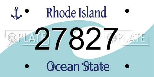 27827 Rhode Island License Plate