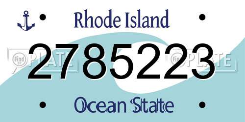 2785223 Rhode Island License Plate