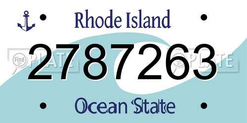 2787263 Rhode Island License Plate