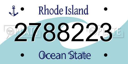 2788223 Rhode Island License Plate