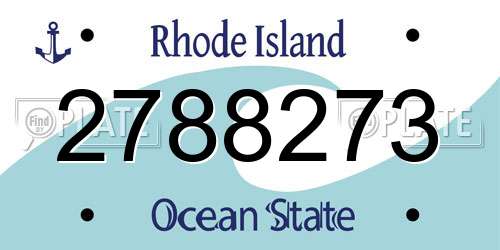 2788273 Rhode Island License Plate