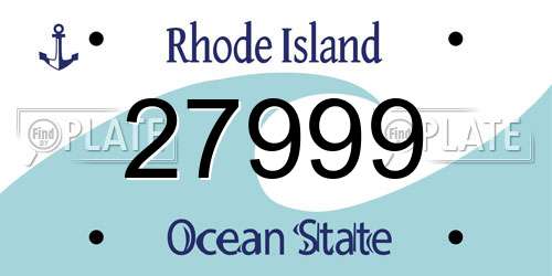 27999 Rhode Island License Plate