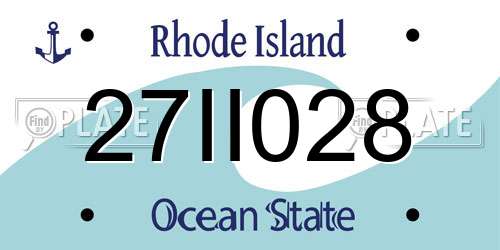 27II028 Rhode Island License Plate