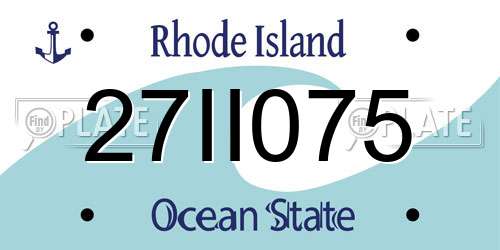 27II075 Rhode Island License Plate