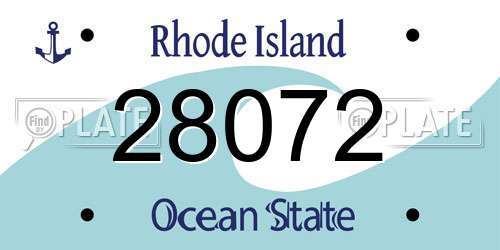 28072 Rhode Island License Plate