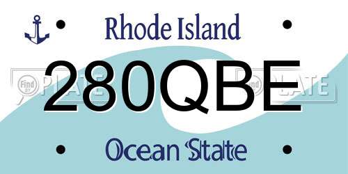 280QBE Rhode Island License Plate