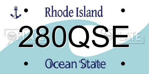 280QSE Rhode Island License Plate