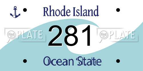 281 Rhode Island License Plate