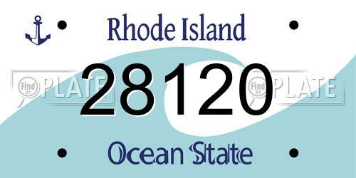 28120 Rhode Island License Plate