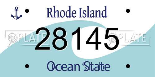 28145 Rhode Island License Plate