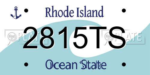 2815TS Rhode Island License Plate