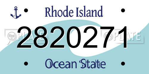 2820271 Rhode Island License Plate