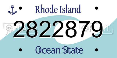 2822879 Rhode Island License Plate