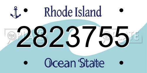 2823755 Rhode Island License Plate
