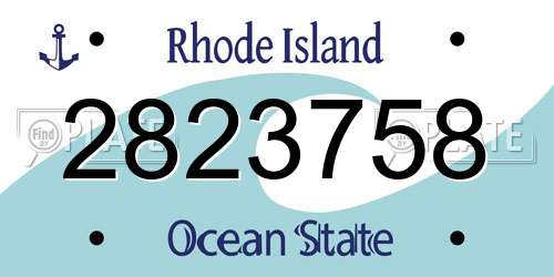 2823758 Rhode Island License Plate