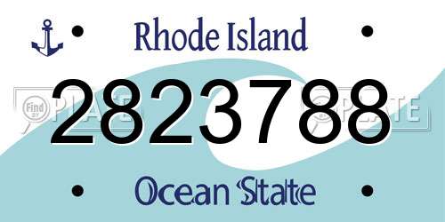 2823788 Rhode Island License Plate