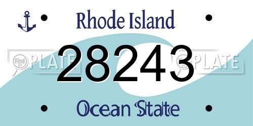 28243 Rhode Island License Plate